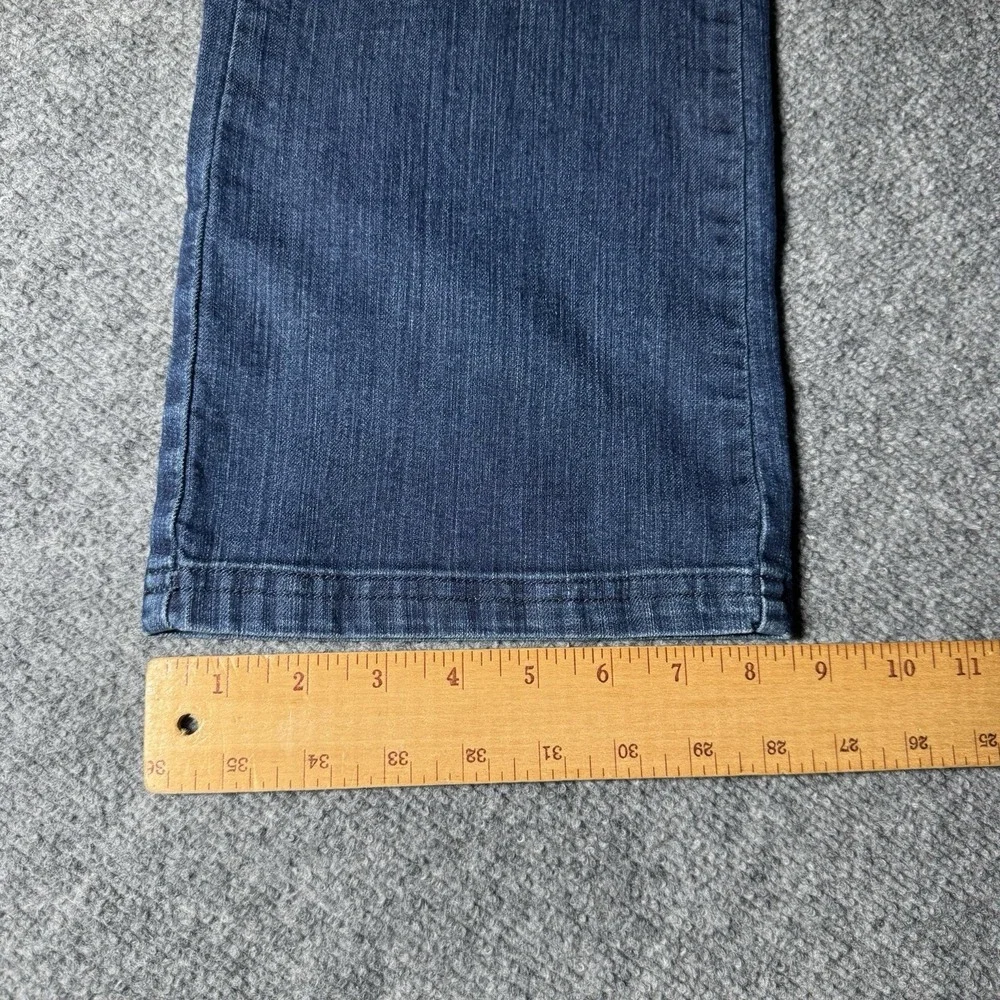 PrAna Jeans Women 10/30 Tall Inseam Blue Mid Rise Straight Organic Cotton Blend